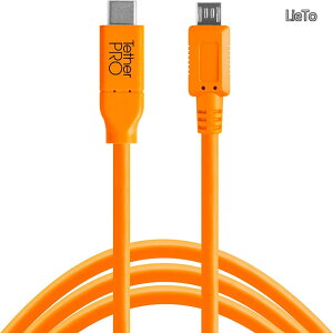 �y���������z�e�U�[�c�[���Y(Tether Tools) TetherToolsTetherPro USB-C to 2.0 Micro-B 5-Pin 15' (4.6m) O CUC2515-ORG