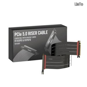 �y���������z- AVA5�A�[�}�[ PCIE 5.0 ���C�U�[�P�[�u�� | RTX5090 RX9070 GPU�ɑΉ� | x16 128GB/s���x | PCIe 4.0 & WRX80/WRX90E�ƌ݊������� | �X�g���[�g �u���b�N 70cm�i�S�� 74cm�j