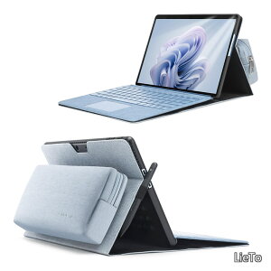 �y���������zMicrosoft Surface Pro 11 /Surface Pro 10 /Surface Pro 9 �P�[�X �y�ʕی� Surface Pro�L�[�{�[�h�Ή� ���O���\���[�P�[�X�t�� �d�q�y���N���b�v�t�� (�u���[)