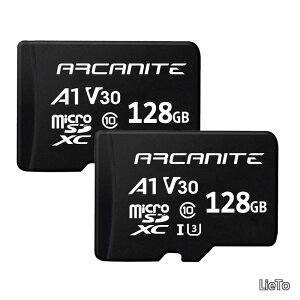 �y���������z128GB microSDXC�J�[�h 2���Z�b�g UHS-I U3 V30 A1 4K UHD �ő�Ǐo���x90MB/s Nintendo Switch1����m�F�� �������K�i SD�A�_�v�^�[�Ȃ� AK2PV30A1128