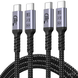 �y���������zUSB C �P�[�u�� 2m 2 �{ �T���_�[�{���g 5�ASUMPK 240W USB 4 �P�[�u�� 16K�A�f���A�� 8K/6K �r�f�I ���j�^�[ �T���_�[�{���g 4/3�AiPhone 16/15�ASSD�AMacBook M4 Pro�A�h�b�N�AeGPU �̂��߂Ɍ݊���