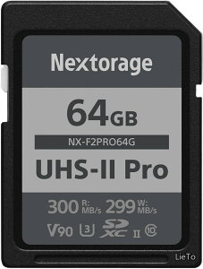 �y���������z���{���[�J�[ UHS-II V90 64GB SDXC SD�J�[�h �ő�Ǐo�����x300MB/s �ő发���ݑ��x299MB/s �����\pSLC�t���b�V������������ �����A�� 4K/8K�^�� NX-F2PRO64G �l�N�X�g���[�W �������J�[�h