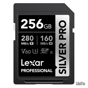 �y���������zProfessional SDXC 256GB SILVER PRO UHS-II V60 �ő�ǎ�280MB/s �ő发��160MB/s �������K�i �����T�|�[�g��