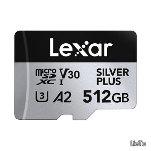 �y���������zSilver Plus Micro SD�J�[�h 512GB �ő�ǂݎ�葬�x205MB/�b �������ݑ��x150MB/�b �������J�[�h microSD SD�A�_�v�^�[�t�� UHS-I A2 U3 V30 Class10 4K UHD microSDXC