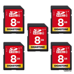 �y���������z8GB SD�J�[�h 5�Z�b�g SDHC UHS-I U1 C10 80MB/s �������[�J�[�h �t��HD �r�f�I �f�W�^���J���� �����L�^ �~�j�P�[�X5�t��
