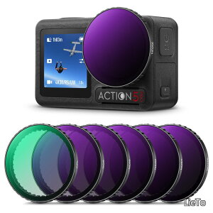�y���������zCONCEPT Osmo Action 5Pro/4/3 �p�t�B���^�[�Z�b�g(PL+ND8+ND16+ND32+ND64+ND256) ND �����t�B���^�[ CPL �Ό��t�B���^�[ �����Y�ی� AGC���w�K���X �����ߗ� �����ʒ��� ���ˏ��� 28�w�i�m�R�[�e�B