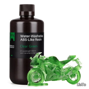 �y���������z���􂢉\��ABS���C�N3D �v�����^�[���W�� �N���A�O���[�� �����ϋv���Ƌ��x�� ��L 405nm ���d���\���� MSLA/LCD/DLP 3D�v�����^�[���� 1000g