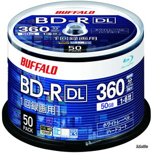 �y���������z�o�b�t�@���[ �u���[���C�f�B�X�N BD-R DL 1��^��p 50GB 50�� �X�s���h�� �Ж�2�w 1-6�{�� �y �f�B�[�K�i2016�N�����ȍ~�j ����m�F�ς� �z �z���C�g���[�x�� RO-BR50V-050PW/N