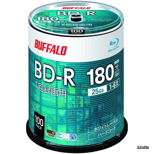 �y���������z�o�b�t�@���[ �u���[���C�f�B�X�N BD-R 1��^��p 25GB 100�� �X�s���h�� �Ж�1�w 1-6�{�� �y�f�B�[�K�i2016�N�����ȍ~�j ����m�F�ς� �z �z���C�g���[�x�� RO-BR25V-100PW/N