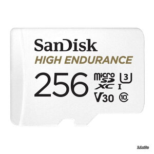 �y���������z�T���f�B�X�N ���K�i �z SanDisk microSD �J�[�h 256GB UHS-I U3 V30 Class10 �h���C�u���R�[�_�[ �Ď��J���� ���ϋv High Endurance SDSQQNR-256G-GH3IA �ȈՃf�U�C���p�b�P�[�W 2�N�Ԍ���ۏ�