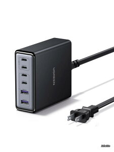 �y���������z100W GaN ���}���[�d�� (4*USB-C+2*USB-A) �R���p�N�g�yPSE�Z�p��K��/PD3.0/QC4.0/PPS�Ή��z �����䓯���[�d iPhone17/16/15/14/13/Xperia/Pixel Pro/iPad/�m�[�gPC MacBook Pro/Air�ȂǂɑΉ�