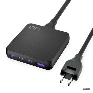 �y���������zNovaPort SLIM QUAD for DESK 67W 4�|�[�g USB-C×3 USB-A×1 �����^ �}���[�d�� PD 65W [���E�ŏ��� CIO�Ǝ��Z�p NovaIntelligence NovaSafety2.0 ����] �d���P�[�u�� 1.5m Macbook iPhone 17/Air/16/15 Android Galaxy iPad 