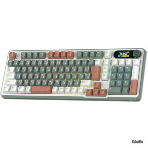 �y���������zROYAL KLUDGE S98 JP ���J�j�J���L�[�{�[�h�A�X�}�[�g�f�B�X�v���C�ƃ{�^���t���A�g�b�v�}�E���g 96% ���C�����X���J�j�J���L�[�{�[�h BT/2.4G/USB-C�A�z�b�g�X���b�v�\�A�\�t�g�E�F