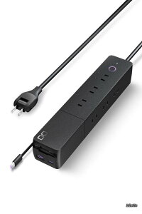 �y���������z���� �d���^�b�v USB�t Polaris STICK Built in CORD REEL (�u���b�N) PD 65W 65cm USB �P�[�u�����[�� ���� �}�� �[�d��t���i�o�b�e���[�񓋍ځjtype-C type-A AC�R���Z���g �ő�7�� 1500W �d���P�[
