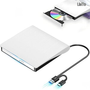 �y���������zDVD�h���C�u �O�t��DVD�h���C�u �������� 8XDVD& 24XCD ���w�h���C�u�O�t�� �ǎ�/������ �o�X�p���[ USB 2.0/3.0&Type-C���ڑ� �O�t��CD�h���C�u Window/Vista/Linux/Mac OS�Ή� MAC CD�h���C�u �O�t