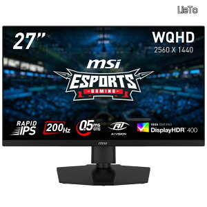 �y���������z�Q�[�~���O���j�^�[ MAG 274QPF E20 27�C���`/WQHD/RAPID IPS�p�l��/200Hz/0.5ms�iGTG�A�ŏ��l�j/DisplayHDR 400/PIP/PBP/HDMI2.0b/DP 1.4a/USB Type-C/�c����]�E��������/�s�{�b�g/VESA100/���[�J�[3�N�ۏ�