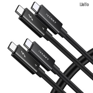 �y���������zThunderbolt 4 �P�[�u�� 0.7m×2�{ 240W�}���[�d 8K�f���o�� 40Gbps �����f�[�^�]�� USB-C & USB-C �P�[�u�� iPhone17/Air/16/16e/15 �[�d MacBook Air Pro iPad Pro/Air ���Ή�