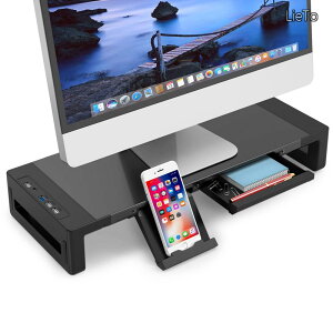 �y���������z���j�^�[�� USB2.0/3.0 ����� USB/TYPE-C�[�d�t�� PC�X�^���h �X�`�[���� �ω׏d30kg �m�[�g�p�\�R��/�v�����^�[/iMac/�^�u���b�g�p�\�R���ɓK�p �����o���ƃX�}�z�z���_�[�t�� (52*20*8.5
