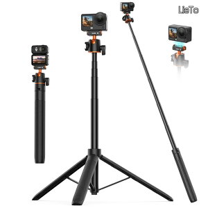 �y���������zDJI Osmo Action 6�p �O�r 140cm �N�C�b�N�����[�X�}�E���g ���B��_ �J�����O�r 360�x��] �{�[���_�� �����^�ѕ֗� Vlog �莝���B�e �������b�h �܂肽���� Osmo Action 6�AOsmo Nano�Ή� AC-71