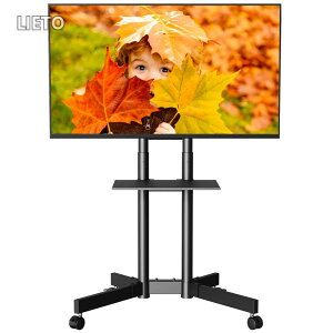 �y���������zBONTEC �Ǌ񂹃n�C�^�C�v�e���r�X�^���h 32-85�C���`�Ή� �X�C�x���E�L���X�^�[�t�� ���������\ �ω׏d55kg VESA600×400mm �I�t�� �� �Ɩ��p �K�i���������s��
