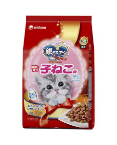 【2個セット】ユニ・チャーム 銀のスプーン贅沢うまみ仕立て 健康に育つ子ねこ用まぐろ・かつお・煮干し・白身魚・しらす入り 900g