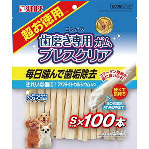 【3個セット】マルカン ゴン太の歯磨き専用ガムブレスクリア アパタイトカルシウム入りS 超お徳用100本