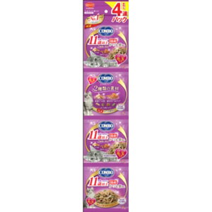 【ポイントUP対象商品】 【15個セット】日本ペットフード コンボキャット連パック毛玉対応メニュー11歳以上かつお節添え140g