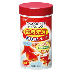 【3個セット】ジェックス ジェックス金魚元気水キレイフレーク100g