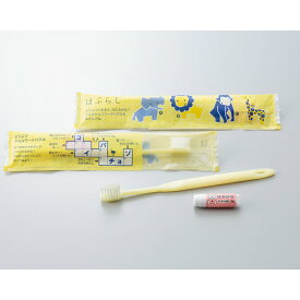子供用ハブラシ　「どうぶつえん」　チューブ付(いちご味)　30本