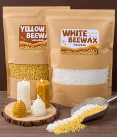 蜜蝋 ミツロウ 1kg 安心の高度精製 天然 キャンドル サシェ 保湿 化粧品 大容量 業務用