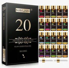 【訳あり10%オフ】プレミアム　アロマオイル　5ml　20本セット　低温圧搾で抽出した自然な香り