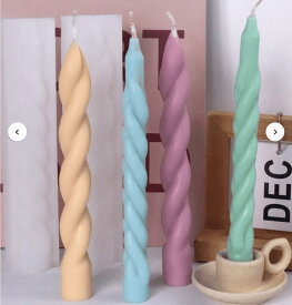 キャンドル スパイラル型 2本セット 螺旋 キャンドル　シリコンモールド