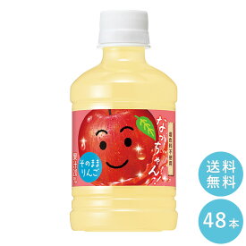 SUNTORY なっちゃん りんご 280mlペット　48本セット 【全国送料無料】ペットボトル 林檎 ジュース