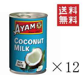 アヤム ココナッツミルク 400ml×12個セット まとめ買い タイカレー デザート エスニック 調味料 料理