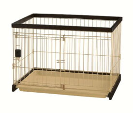 【同梱不可】リッチェル 木製お掃除簡単ペットサークル90-60ダークブラウン