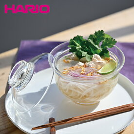ガラスの丼鉢【 蓋付き ガラス 食器 ハリオ HARIO 】LF557B07