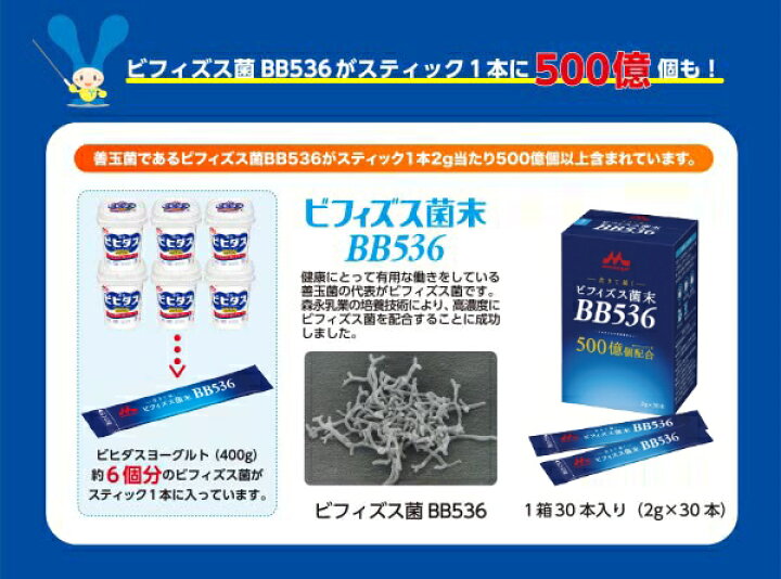 楽天市場】【2箱セット】ビフィズス菌末 BB536 2g×30本 クリニコ 機能 