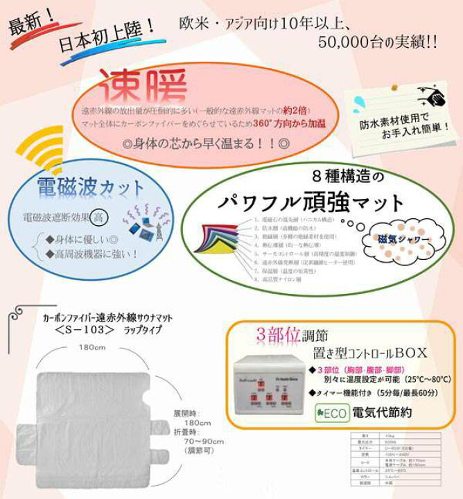 楽天市場】遠赤外線寝袋サウナ S-103 家庭用/業務用寝袋サウナ 正規品 