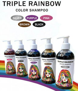 �g���v�����C���{�[ �J���[�V�����v�[ 300mL TRIPLE RAINBOW COLOR SHAMPOO ���F���� �J���[��p �V���R���t���[ �p���x���t���[ �G�^�m�[���t���[ �^���N�t���[ �z���z�����s�g�p �Ζ��n�E�ʊ�����