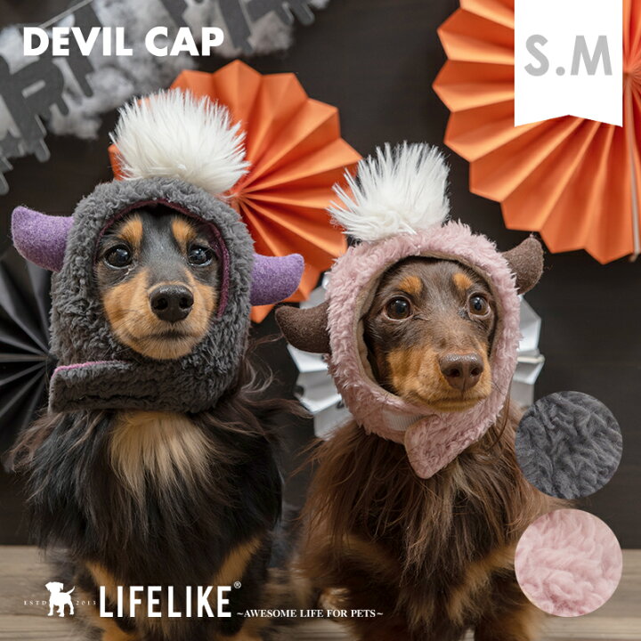 楽天市場 Black Friday限定p10倍 デビルキャップ ハロウィン 被り物 犬 猫 かぶりもの 帽子 小型犬 中型犬 S M 秋冬 冬用 冬 ダックス チワワ プードル キャップ 仮装 コスプレ イベント コスチューム 防寒 ペット グッズ 犬用 猫用 暖かい プレゼント かわいい