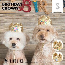 【バースデークラウン S】被り物 犬 猫 LIFELIKE 帽子 パーティーグッズ イベント インスタ映え 小型犬 中型犬 かぶりもの ダックス プードル チワワ バースデー［返品不可・サイズ交換可］