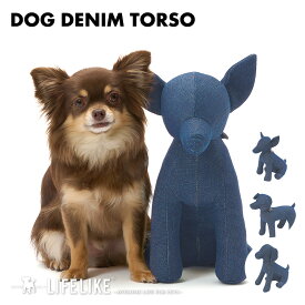 【ドッグデニムトルソー】犬 トルソー 小型犬 チワワ ジャックラッセルテリア ビーグル マネキン 1号サイズ 手作り ハンドメイド オリジナル アイテム ディスプレイ LIFELIKE