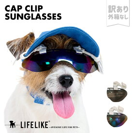 ＼訳アリ・ラスト販売！／【キャップクリップサングラス】犬 サングラス 取り外し 小型犬 中型犬 ダックス プードル キャバリア アメコカ 柴犬 散歩 お出かけ ペットグッズ ペット グッズ LIFELIKE