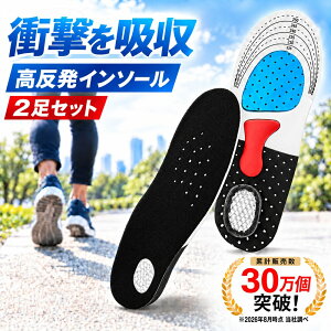 【楽天1位★2足セット】インソール 衝撃吸収 立ち仕事 疲れにくい 安全靴 中敷き 高反発 土踏まず アーチサポート 防