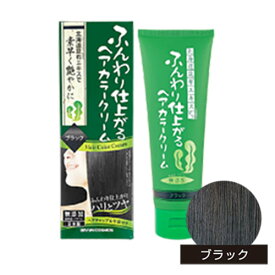 ふんわり仕上がるヘアカラークリーム ブラック利尻昆布配合 白髪 ヘアカラー ヘアカラートリートメント ヘアカラークリーム セルフカラー ホームカラー