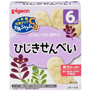 �s�W���� ���C�A�b�vCa�Ђ�������ׂ� 6�ܓ�Pigeon Cheer Up Calcium Hijiki Crackers From 6 Months of Age