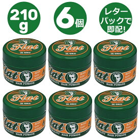 【6個セット】 クールグリースGフラット 210g ワックス ヘアスタイリング ポマード ヘアセット スタイリング剤 整髪料 水溶性 ライムの香り プロ用 人気 ランキング ファインコスメティックス 阪本高生堂 (210g 6個)