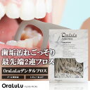 フロスピック デンタルフロス 歯間 フロス 2本糸 歯垢 ごっそり 虫歯 歯周病 口臭ケア 100本入り OraLuLu オーラルル