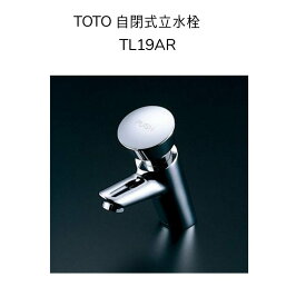 【限定在庫】TOTO TL19AR オートストップ立水栓 自閉式 単水栓 取付穴径φ25(φ28~23対応) プッシュ式 押しボタン式 洗面水栓