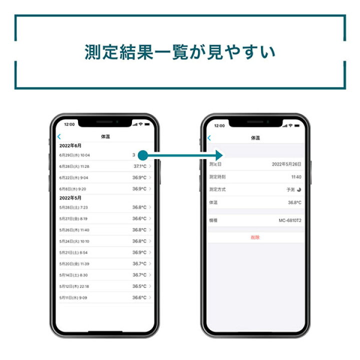楽天市場 オムロン 公式 電子体温計 Mc 6810t2 予測式 医療計測器 スマホ 体温計 スマホ連動 アプリ Iphone 記録 検温 電池 電子 体温計 秒 予測 実測 兼用 実測式 正確 Omron オムロンヘルスケア 医療機器認証 医療用 ケース わき 脇 早い スピード オムロン 楽天市場 オムロン 公式 電子体温計 Mc 6810t2 予測式 医療計測器 スマホ 体温計 スマホ連動 アプリ Iphone 記録 検温 電池 電子 体温計 秒 予測 実測 兼用 実測式 正確 Omron オムロンヘルスケア 医療機器認証 医療用 ケース わき 脇 早い スピード オムロン